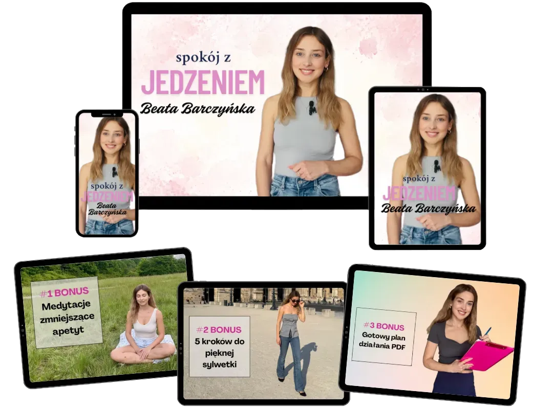 ebook "Jem z miłością wyglądam jak gwiazda" + kurs spokój z jedzeniem + kurs najpiękniejsza wersja Ciebie - obrazek 2