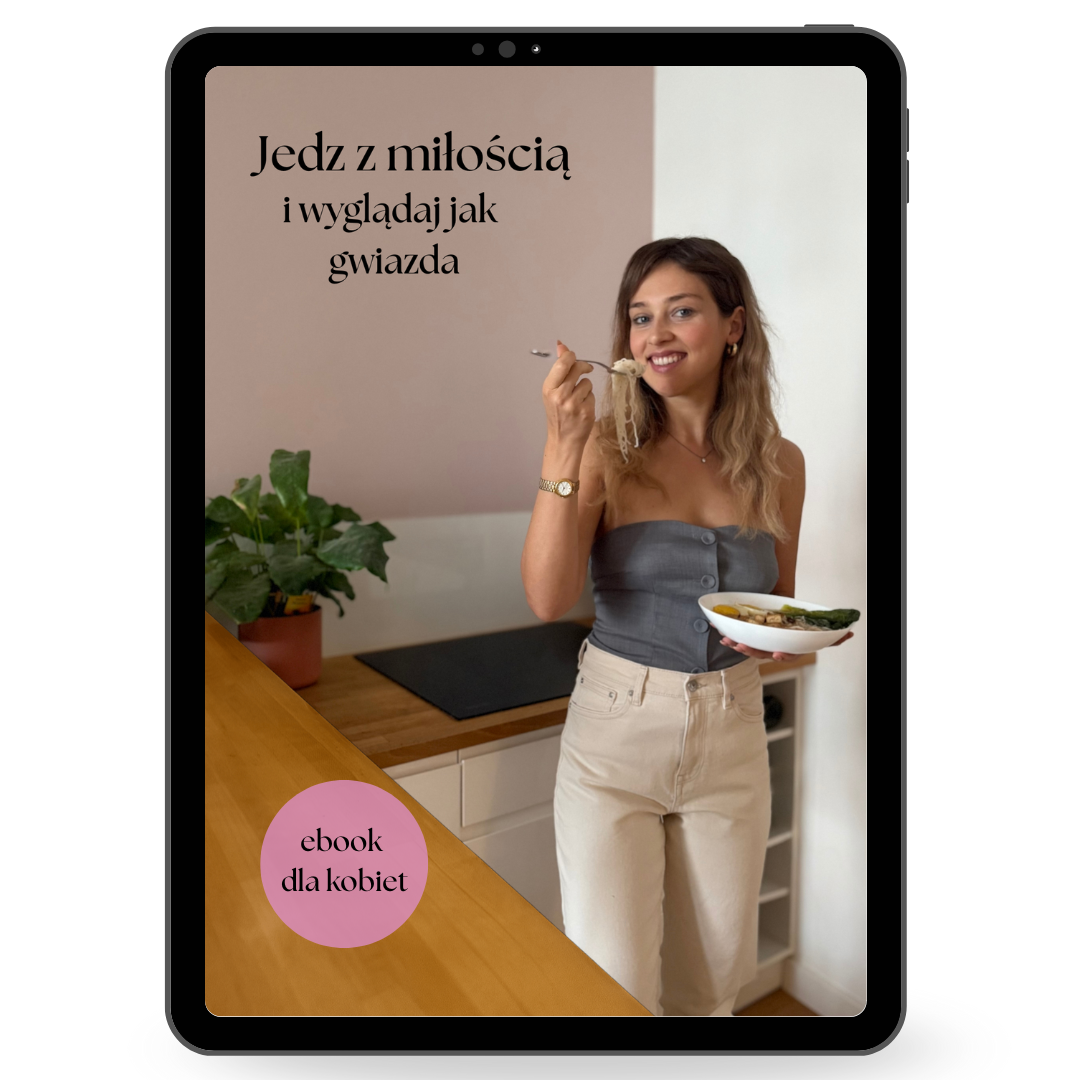 ebook "Jem z miłością wyglądam jak gwiazda" + kurs spokój z jedzeniem + kurs najpiękniejsza wersja Ciebie